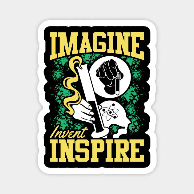 Imagine Invent Inspire Science Magnet by Teewyld