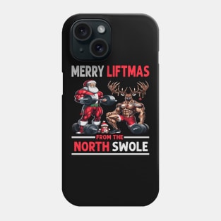 Merry Liftmas From North Swole Muscle Santa Weightlifting Phone Case