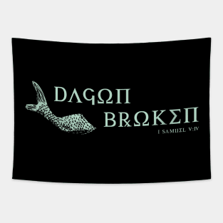 Dagon Broken 1 Samuel 5:4 Bible Story Verse Christian Tapestry