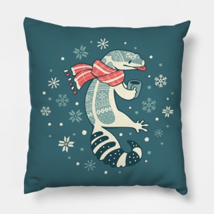 Drank-the-hot-coco-too-fast Gecko Pillow