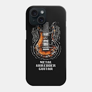 Blackened Fury - Heavy Metal Shredder Guitar Phone Case