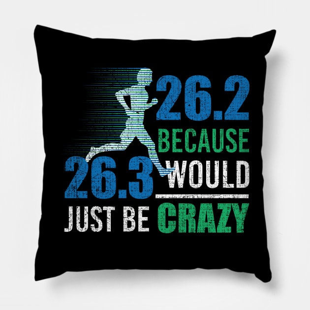 Marathon Runners 26.3 Miles Funny Pillow by screamingfool