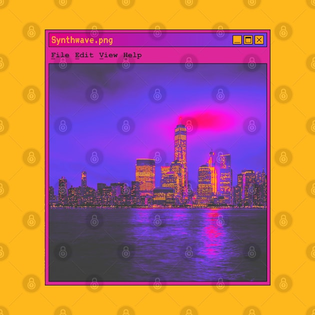 Vaporwave Synthwave City Aesthetic by Souls.Print