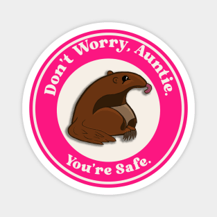 “Don’t Worry, Auntie.” Chibi Arlie the Anti-Abuse Anteater in Pink Magnet