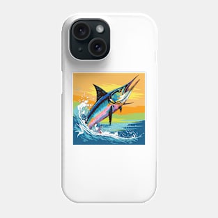 Marlin Fish Cartoon Pop Art 2 Phone Case