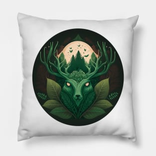 Nature Lover Deer Bear - Designs for a Green Future and Hunters Pillow