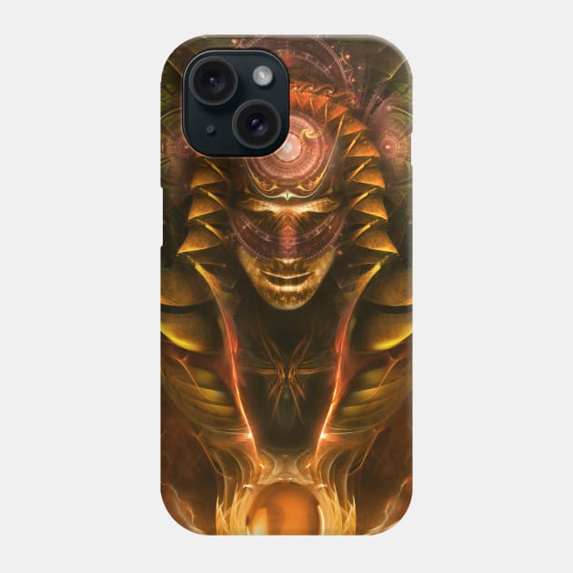 Sentinel Fractal Visionary Art Manafold Art Phone Case by Manafold