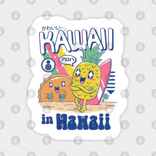 Kawaii in Hawaii Magnet by Vincent Trinidad Art