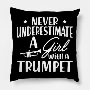 Trumpet - Never Underestimate a girl with a trumpet w Pillow