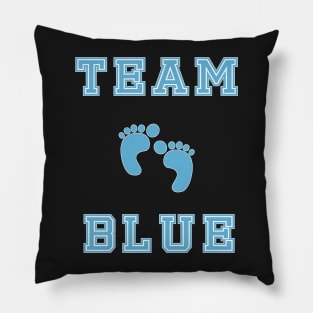 Team Blue Boy Baby Shower Gender Reveal Party Cute Funny Gift Pillow