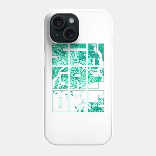 Singapore City Map Typography - Watercolor Phone Case