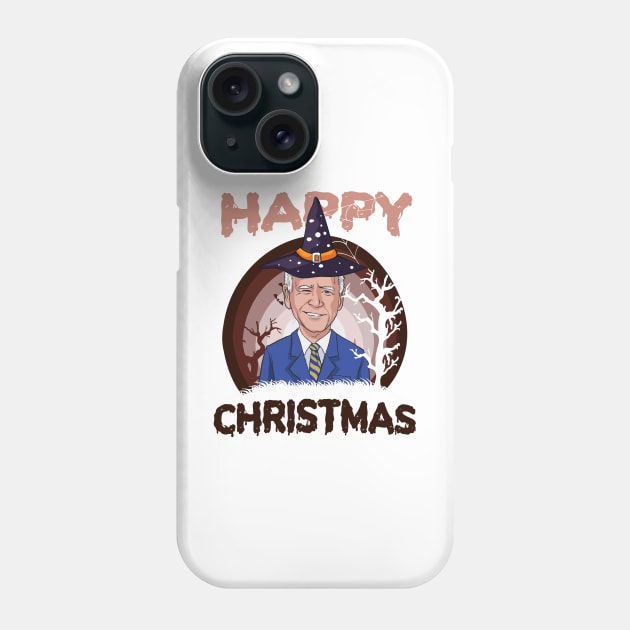 Funny Joe Biden Rainbow Halloween Happy Christmas Witch Hat Anti Biden Phone Case by wonderws