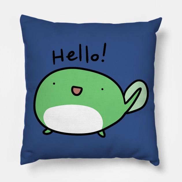 Hello Tadpole Pillow by saradaboru