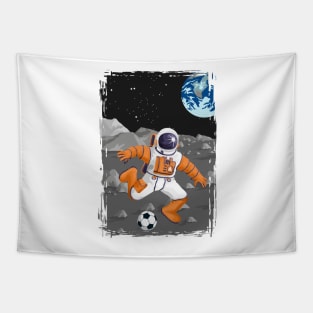 Moon Football Soccer Playing Astronaut Travel Poster Tapestry