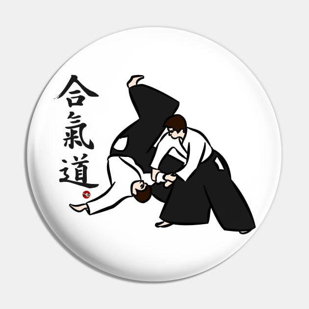 Aikido Throw - Colour Pin by BaliBudo