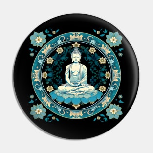 Mystic Mandala: Buddha's Serene Meditation Pin