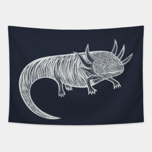 Axolotl - detailed hand drawn animal design Tapestry