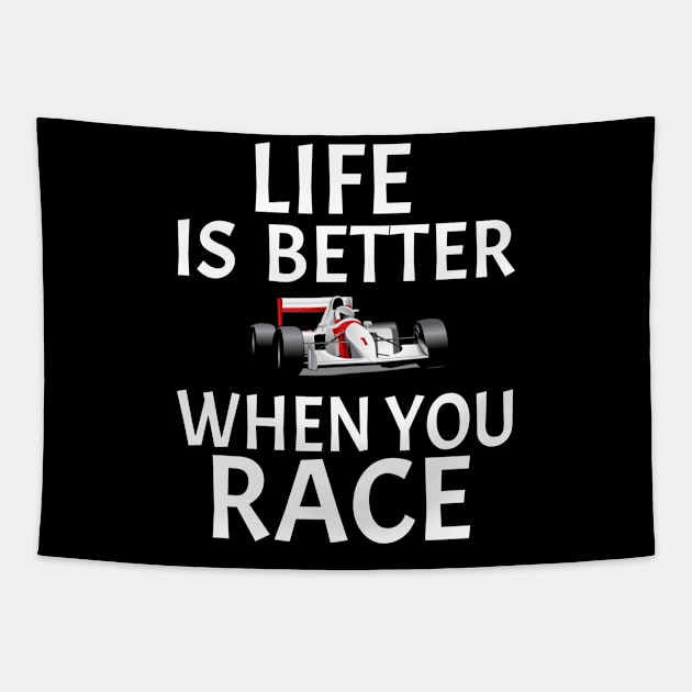 Race Car Lover Gift Idea Tapestry by soufyane