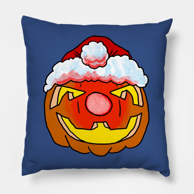 Jack The Red Nosed Jack O'Lantern Pillow by Halloran Illustrations