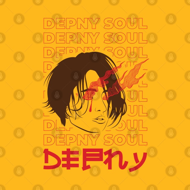 Depny Soul Japanese T-Shirt Design by hiroyuki