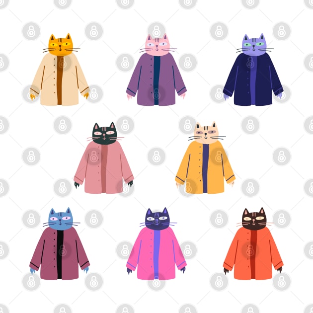 Cats in coats by myabstractmind