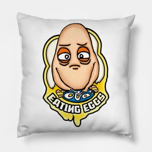 EATING EGGS Pillow