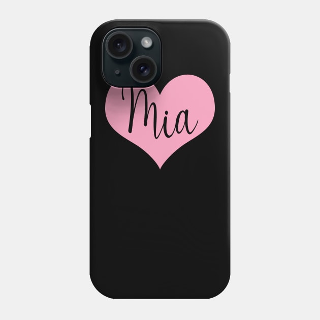 First name mia Phone Case by Die Designwerkstatt