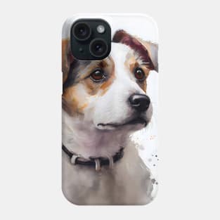 Watercolor Portrait of a Jack Russell Terrier Phone Case