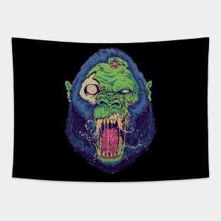 Zombie Martian green Gorilla attack Tapestry