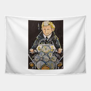 Retro Scooter, Classic Scooter, Scooterist, Scootering, Scooter Rider, Mod Art Tapestry