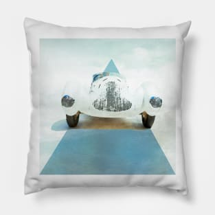 Vintage Alfa Romeo in watercolor Pillow