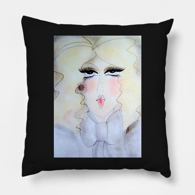 BLONDED NO 3 Pillow by jacquline8689