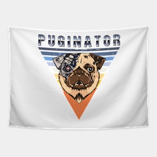 Pug Dog Robot Puginator Tapestry