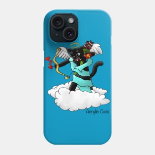 Valentine's Day Coal Black Cupid Cat Phone Case