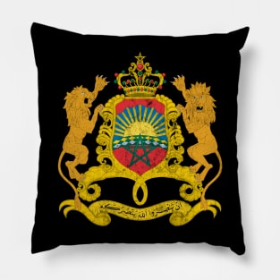 Morocco / Vintage Look Flag Design Pillow