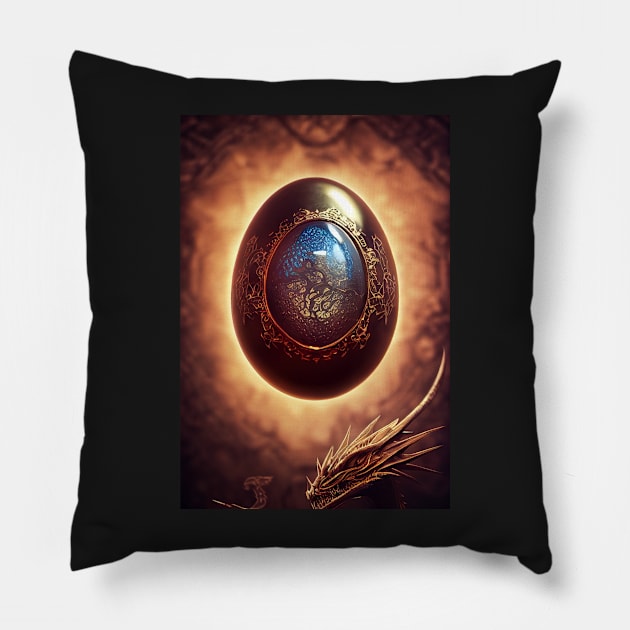 Fire Dragon Egg Pillow by natural-20s