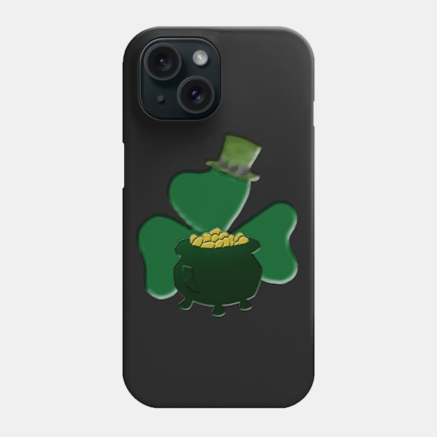 Shamrock and Pot of Gold Phone Case by DesigningJudy