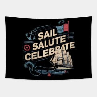 Sail salute celebrate - fleet week Tapestry