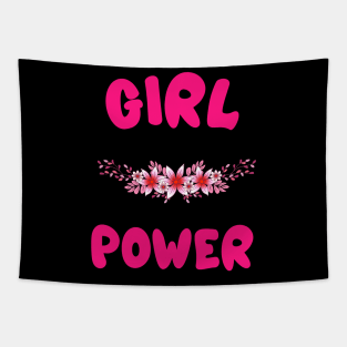 GIRL Power Quotes Hot Pink Tapestry