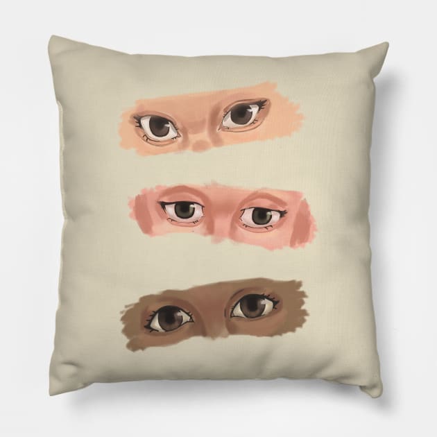 All eyes on me Pillow by CJart