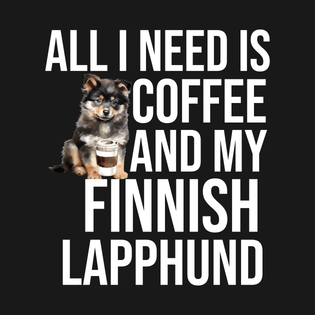 Finnish Lapphund And Coffee by The Jumping Cart