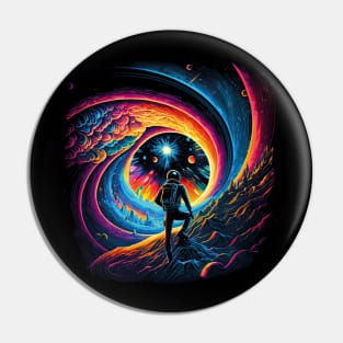 Space Portal for colored shirts Pin