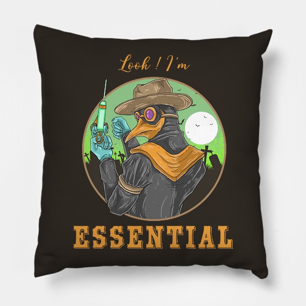 Essential Plague 2020 Pillow by Retro Vintage