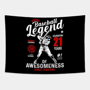 21th Birthday Gift Baseball Legend 70 Years Tapestry