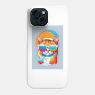 cool summer cat Phone Case