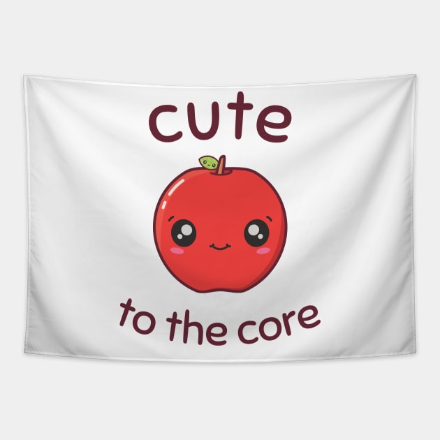 Cute To The Core Apple Tapestry by StimpyStuff