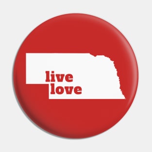 Nebraska - Live Love Nebraska Pin