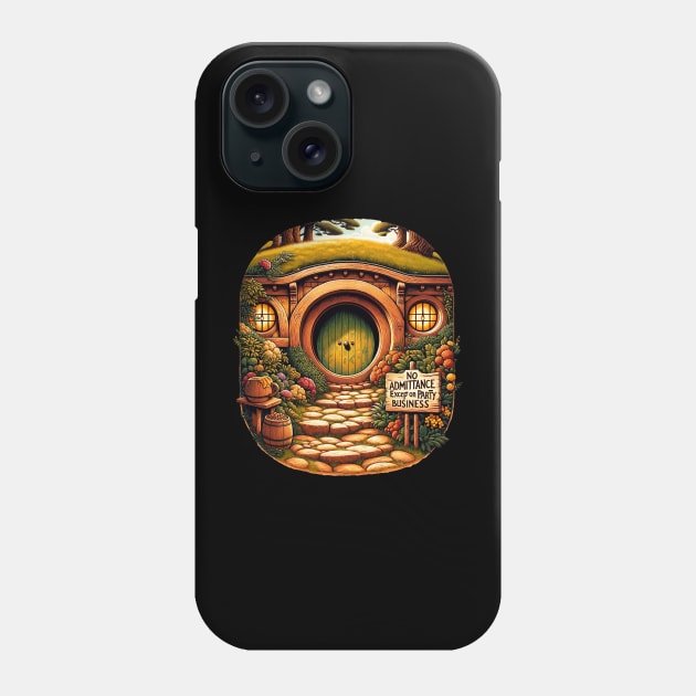 Enchanted Hobbit Haven: Whimsical Fantasy Door Art Phone Case by Doming_Designs