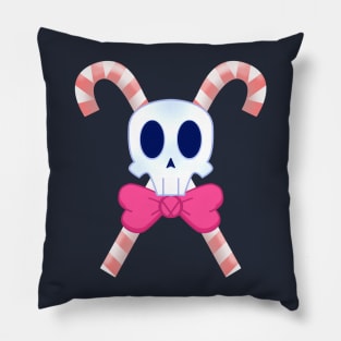 CANDY CANE SKULL Pillow