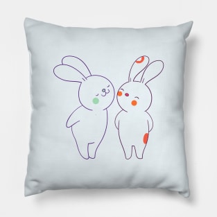 Cute couple love bunny-Valentines Pillow